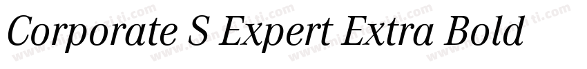 Corporate S Expert Extra Bold Italic OsF字体转换